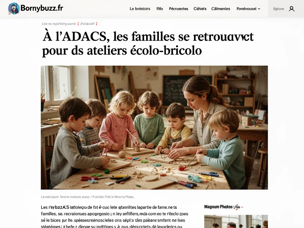 A l adacs les familles se retrouvent pour des ateliers ecolo bricolo