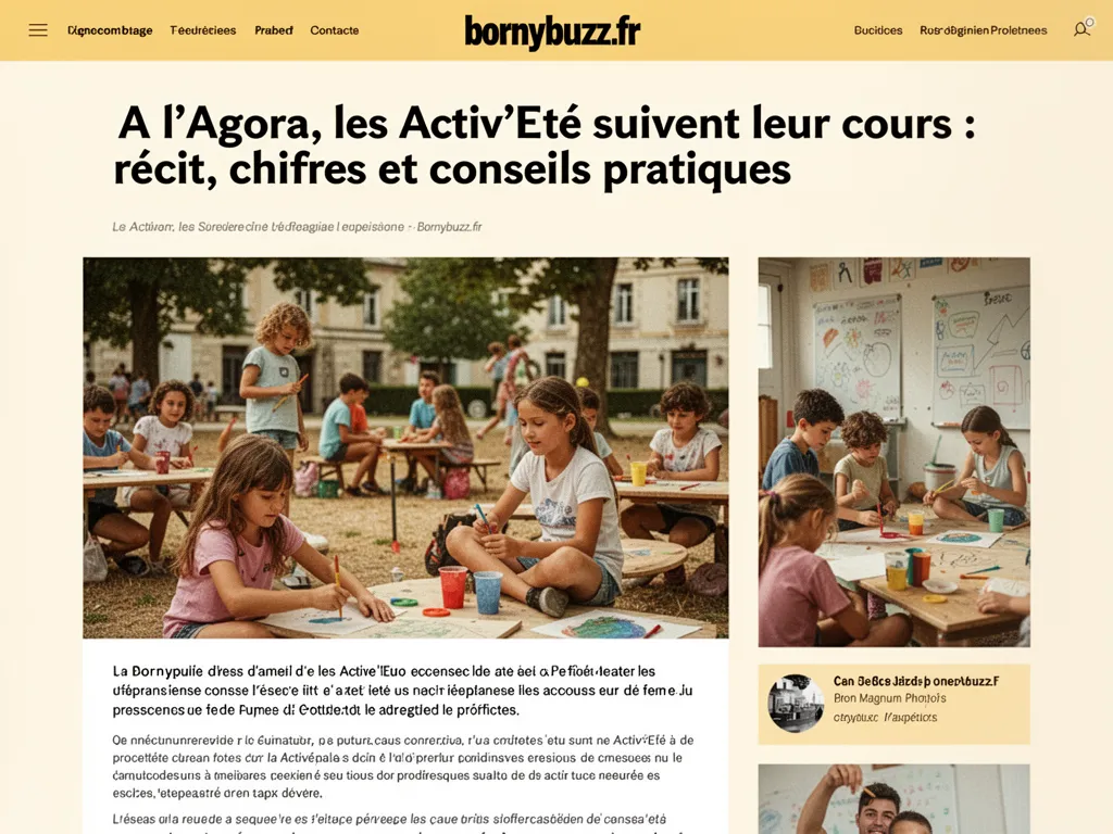 A l agora les activ ete suivent leur cours