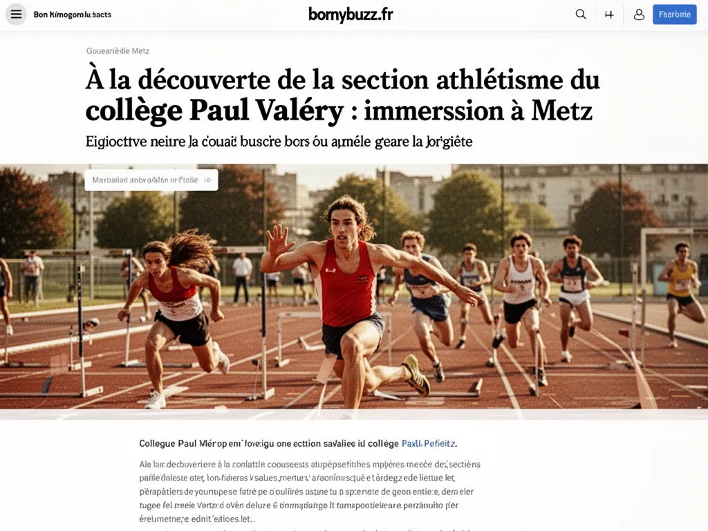 A la decouverte de la section athletisme du college paul valery