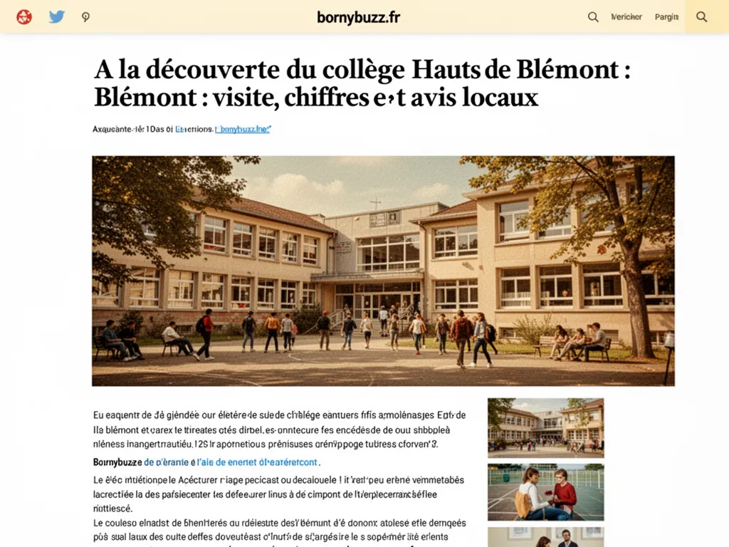 A la decouverte du college hauts de blemont