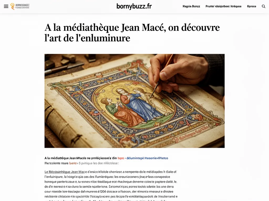 A la mediatheque jean mace on decouvre l art de l enluminure