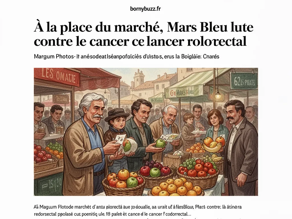 A la place du marche mars bleu lutte contre le cancer colorectal