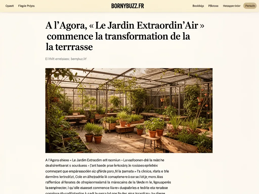 A lagora le jardin extraordinair commence la transformation de la terrasse