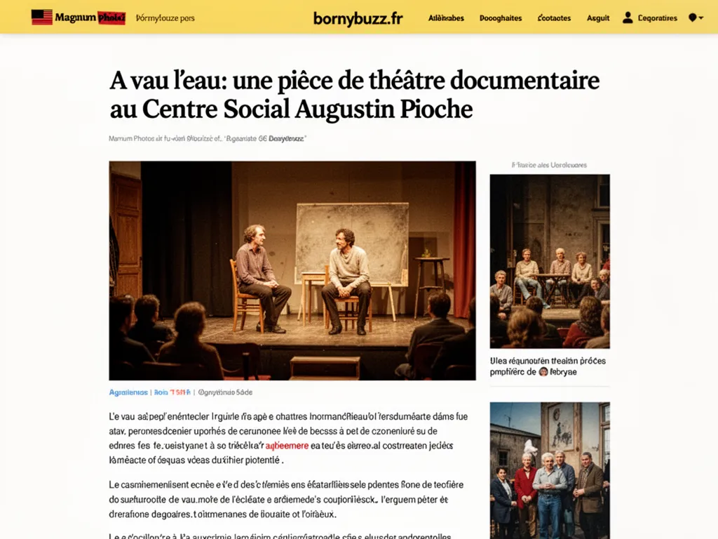 A vau l eau une piece de theatre documentaire au centre social augustin pioche