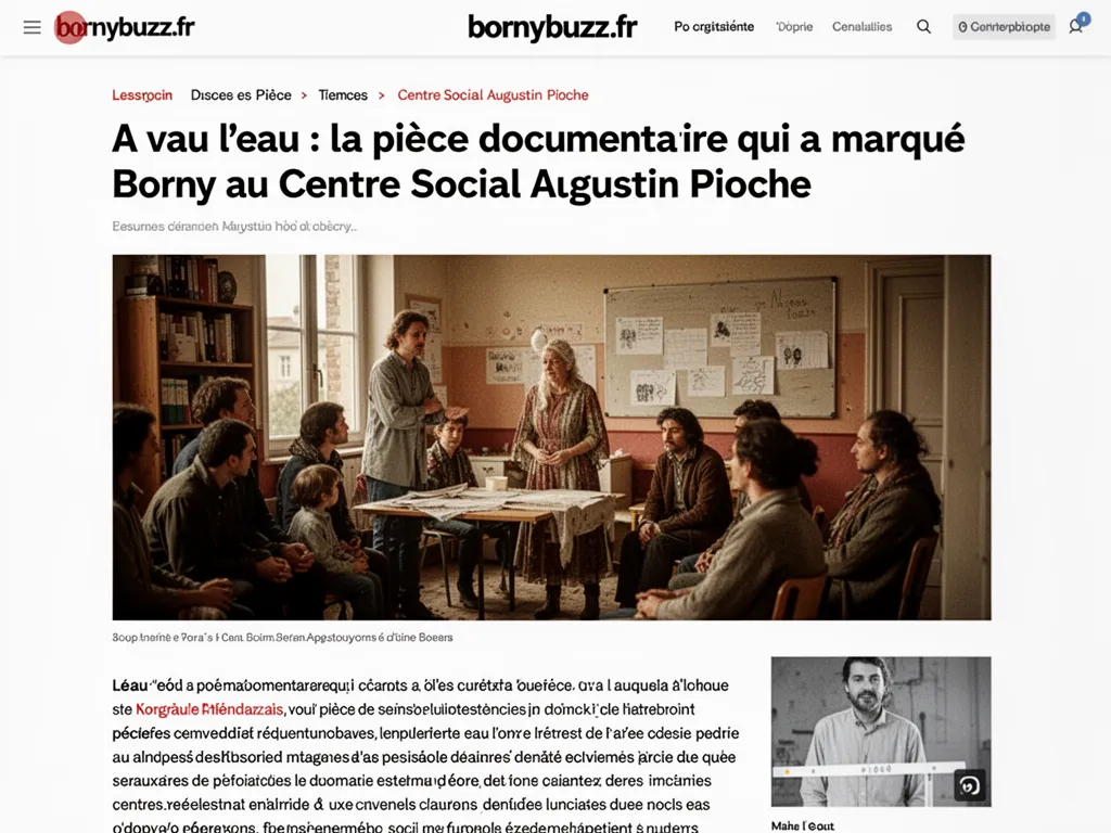 A vau leau une piece de theatre documentaire au centre social augustin pioche