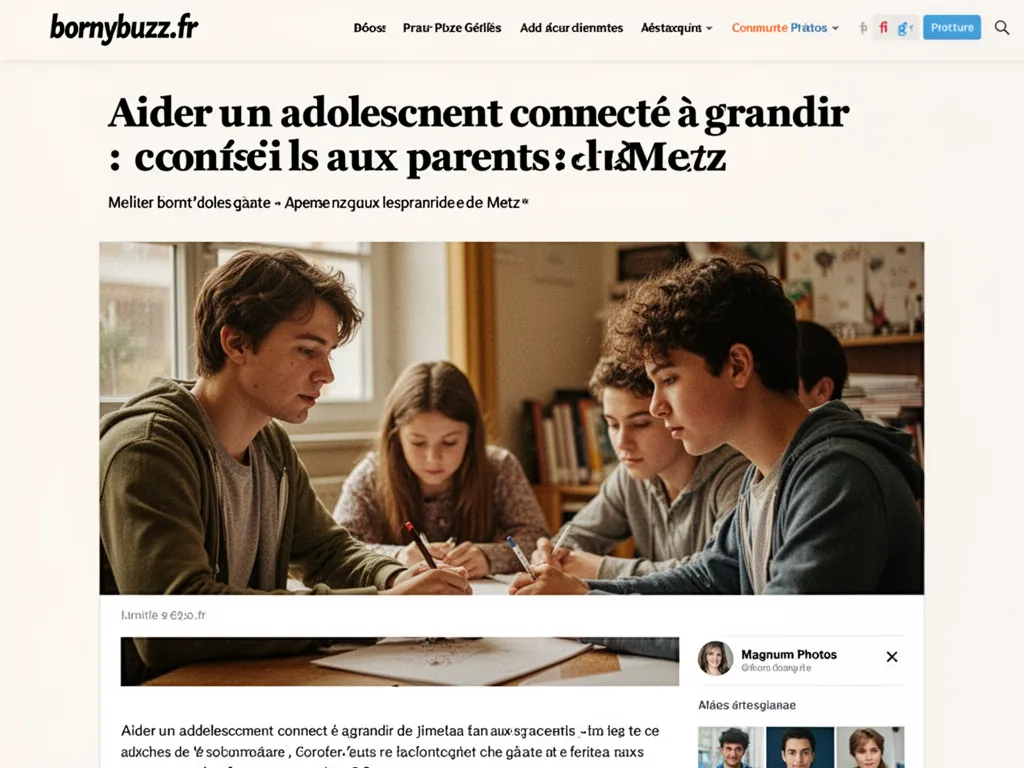 Aider un adolescent connecte a grandir