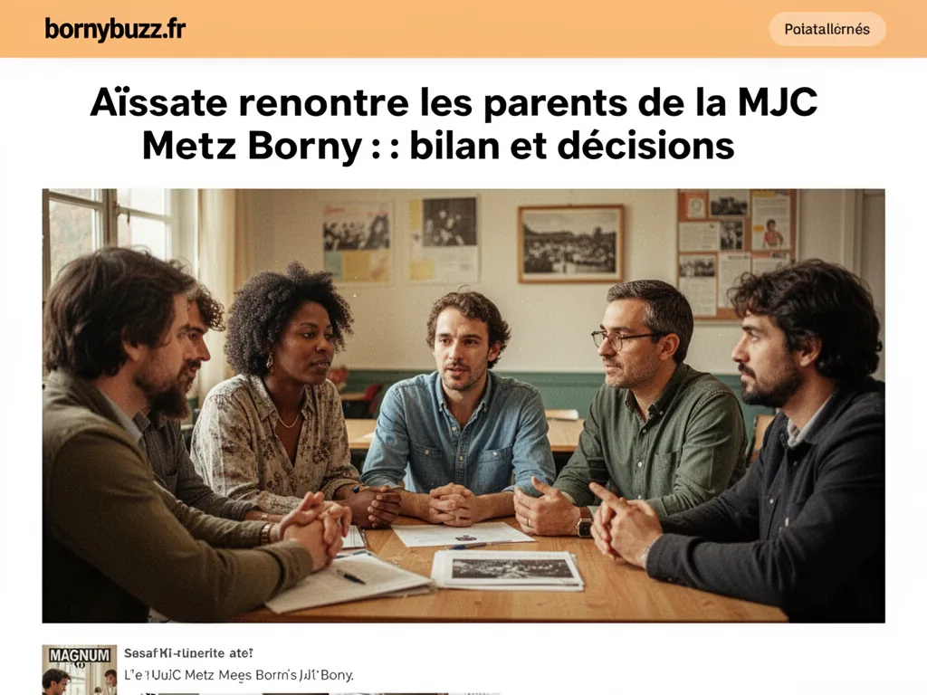 Aissate rencontre les parents de la mjc metz borny