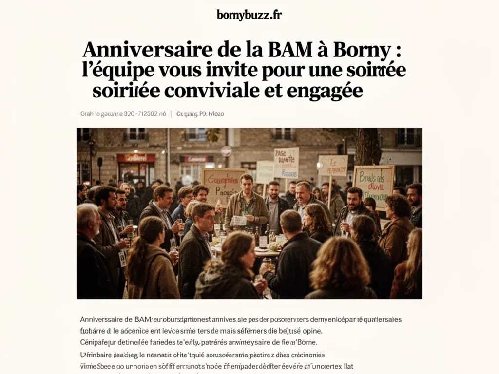 Anniversaire de la bam a borny lequipe vous invite