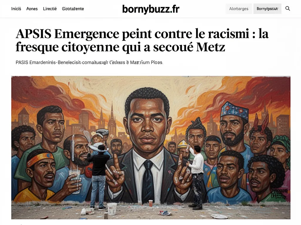 Apsis emergence peint contre le racisme