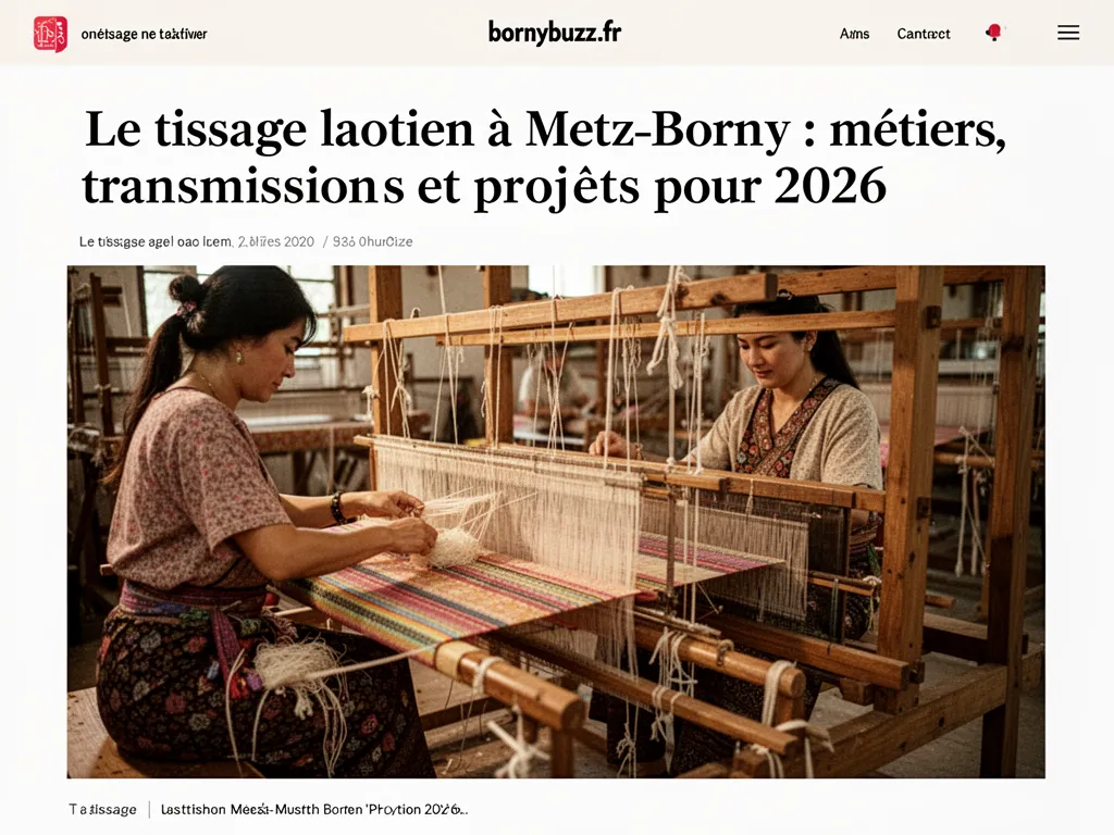 Art traditionnel tissage laotien metz borny
