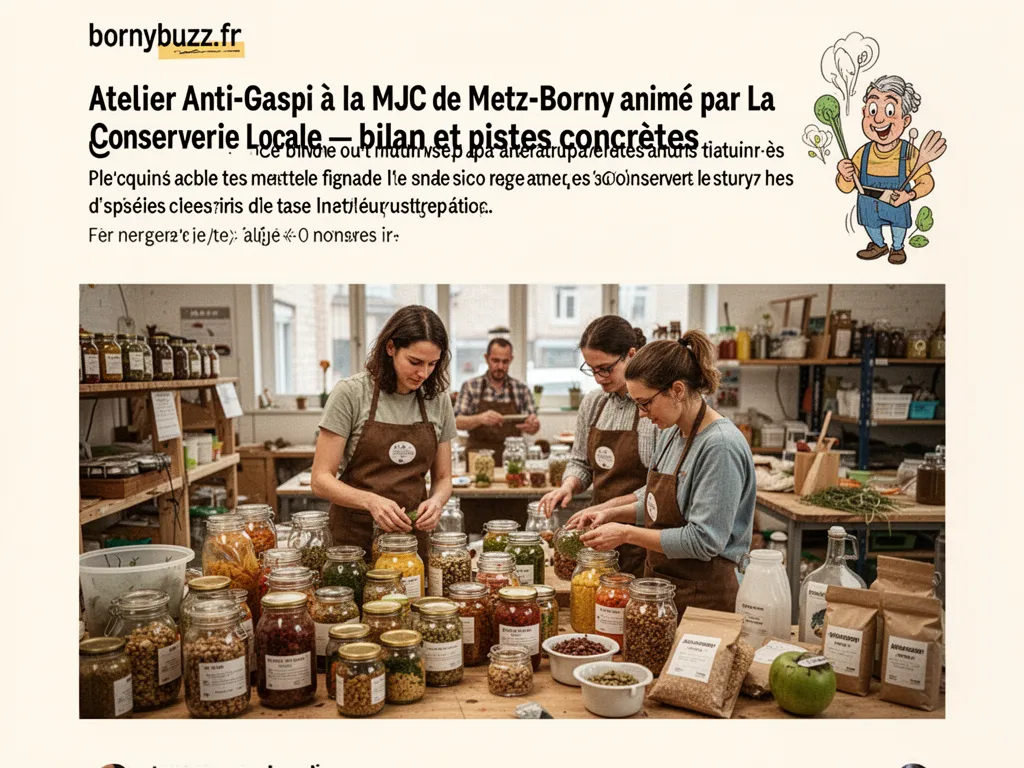 Atelier anti gaspi a la mjc de metz borny anime par la conserverie locale
