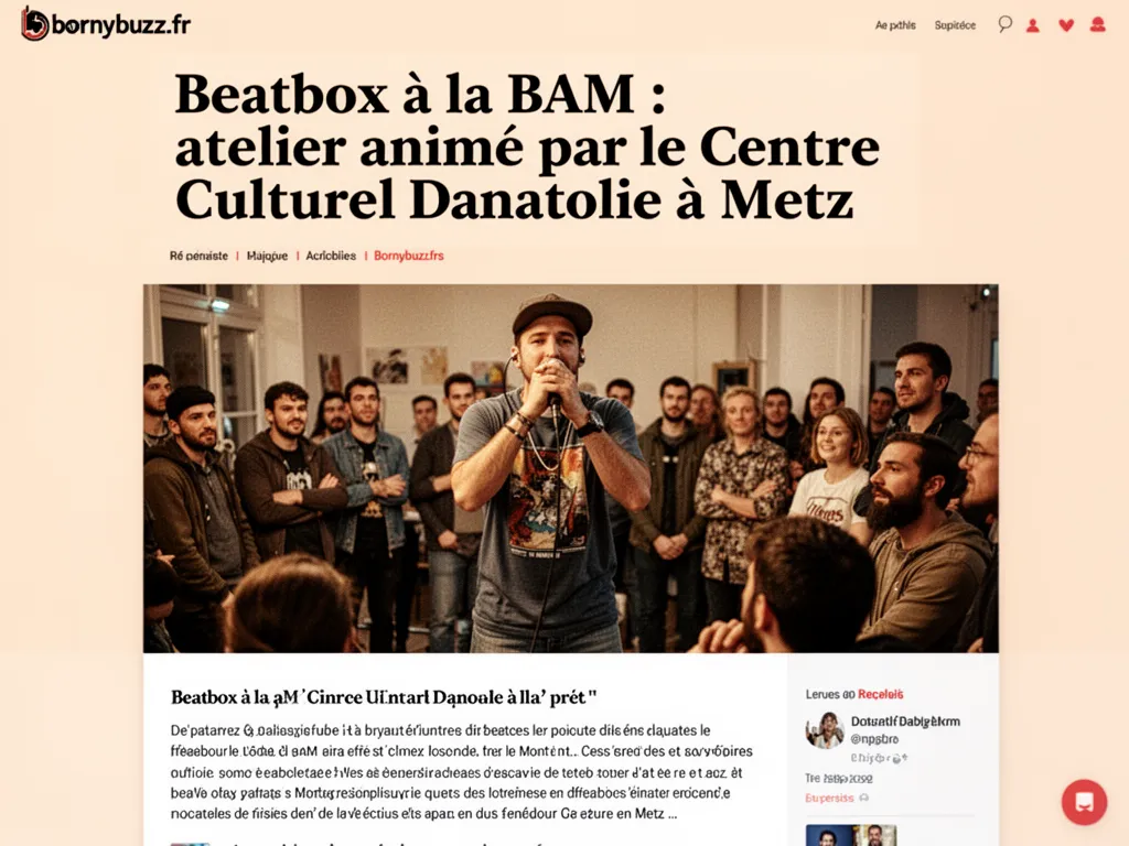 Atelier beatbox a la bam avec le centre culturel danatolie