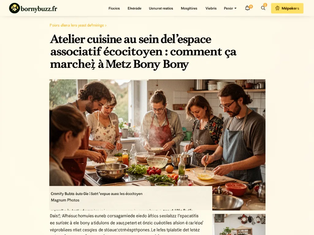 Atelier cuisine au sein de l espace associatif ecocitoyen