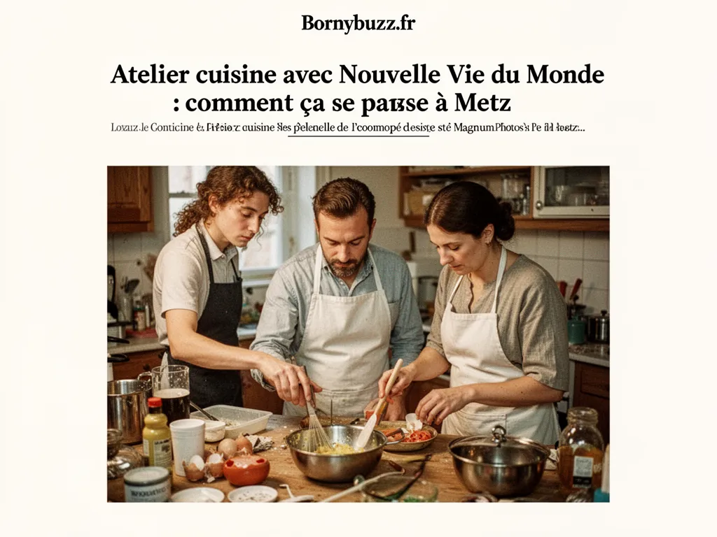 Atelier cuisine avec nouvelle vie du monde