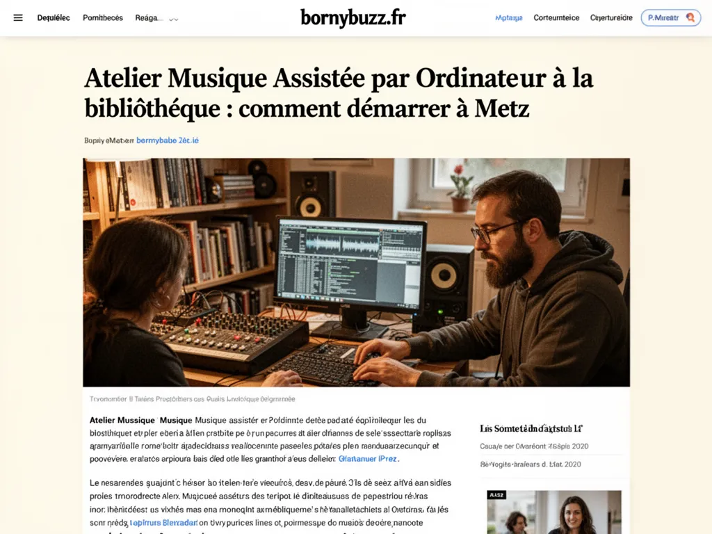 Atelier musique assistee par ordinateur a la bibliotheque