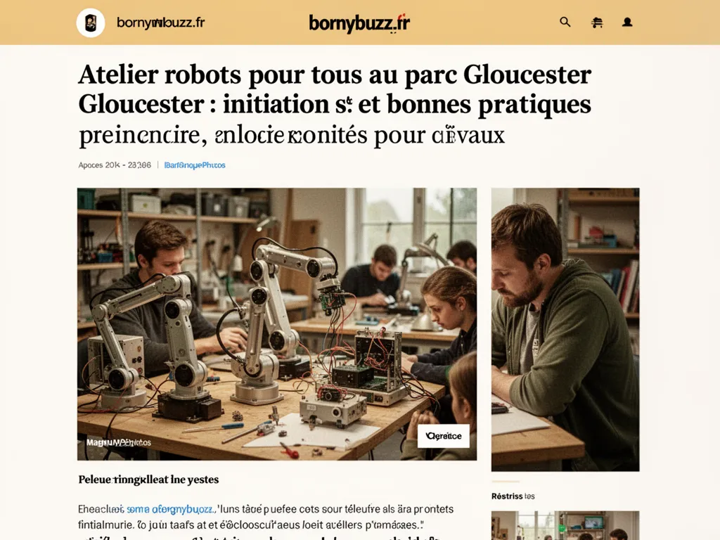 Atelier robots pour tous au parc gloucester