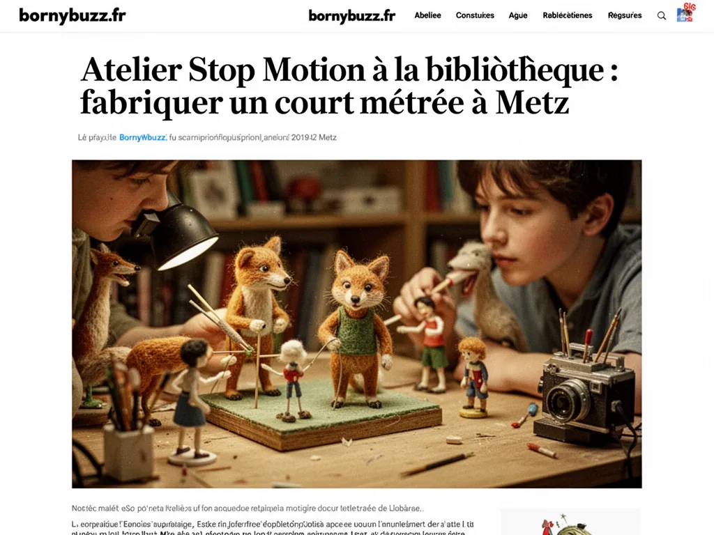 Atelier stop motion a la bibliotheque