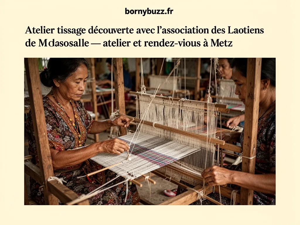 Atelier tissage decouverte avec lassociation des laotiens de moselle
