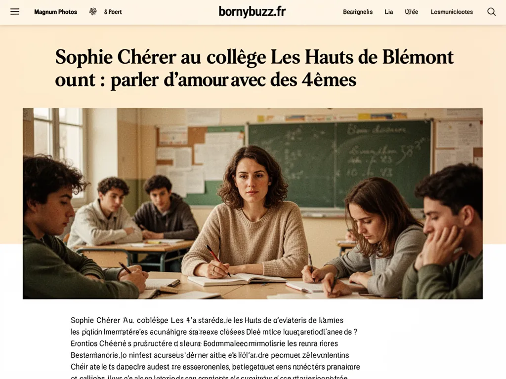 Autrice sophie cherer college hauts blemont