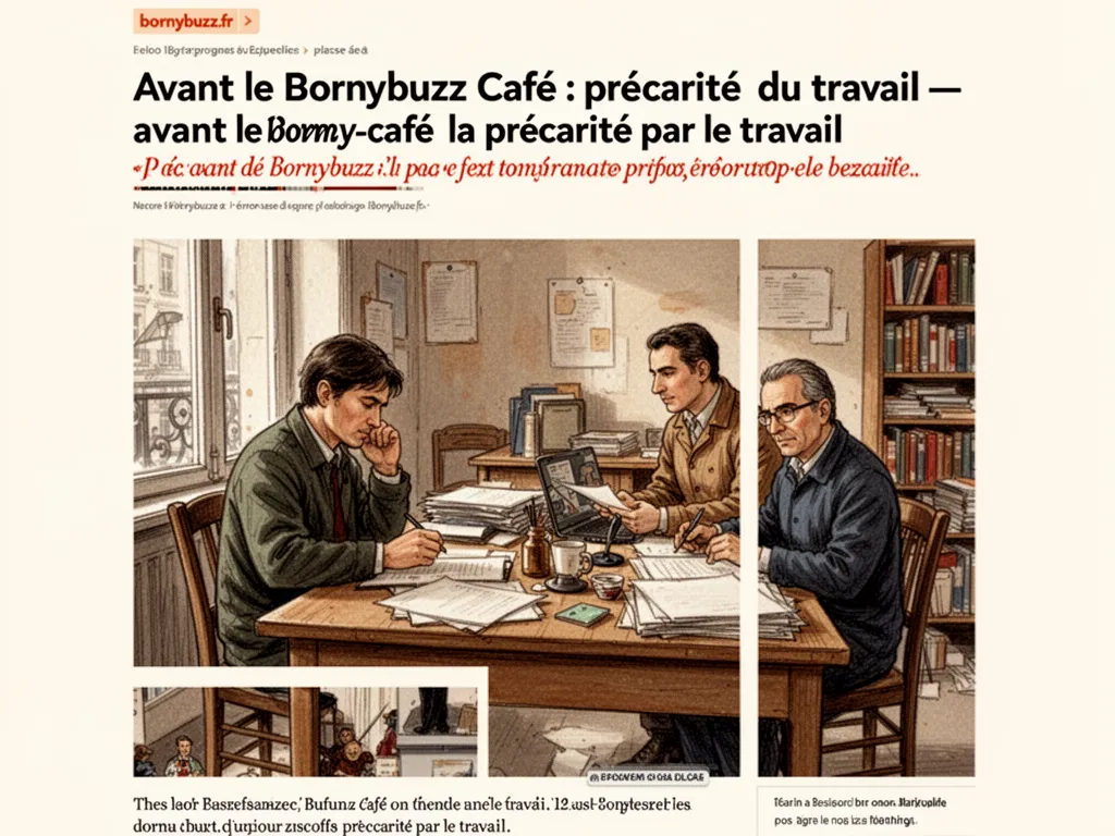 Avant le bornybuzz cafe precarite travail la precarite par le travail