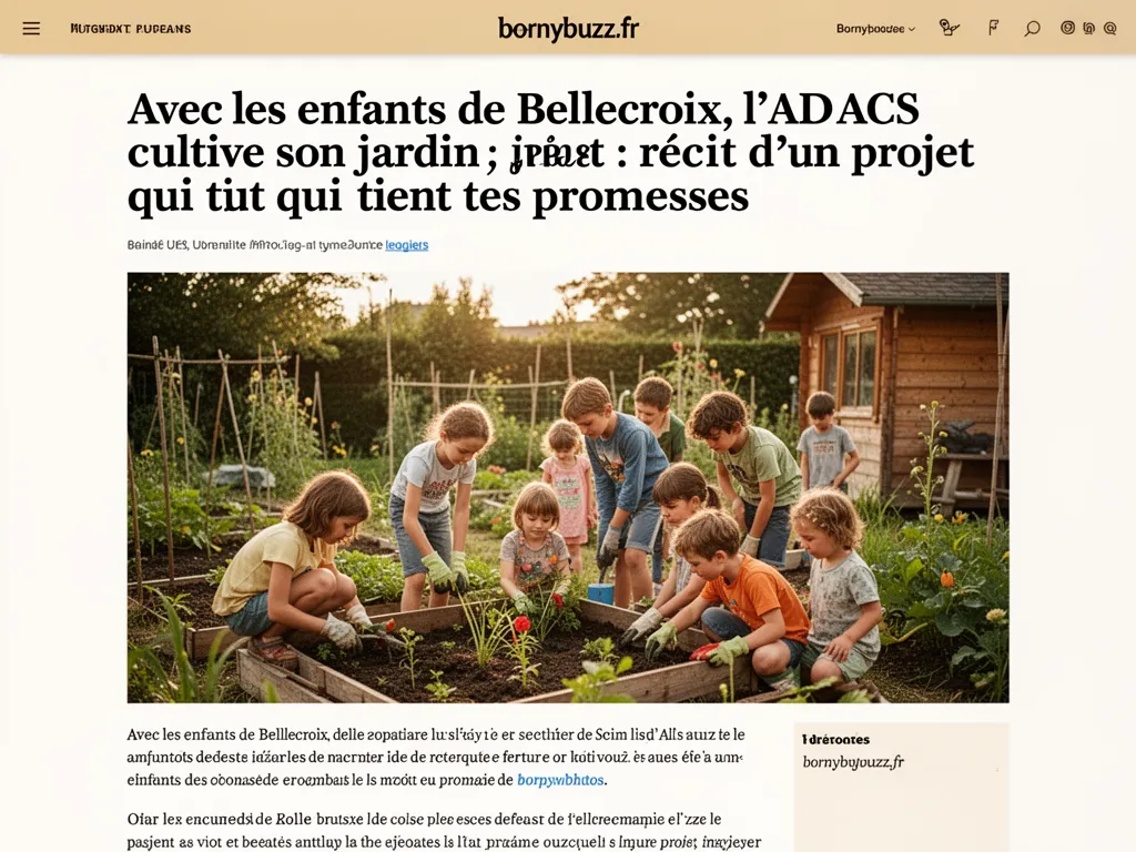 Avec les enfants de bellecroix l adacs cultive son jardin