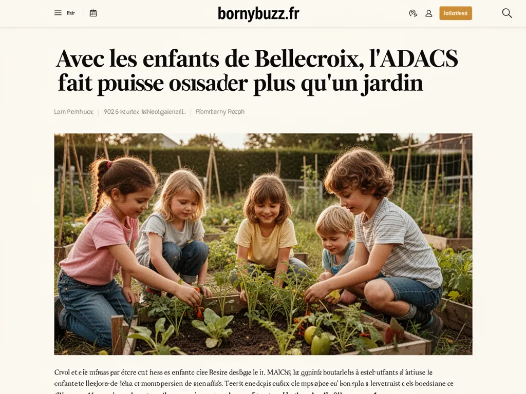 Avec les enfants de bellecroix ladacs cultive son jardin