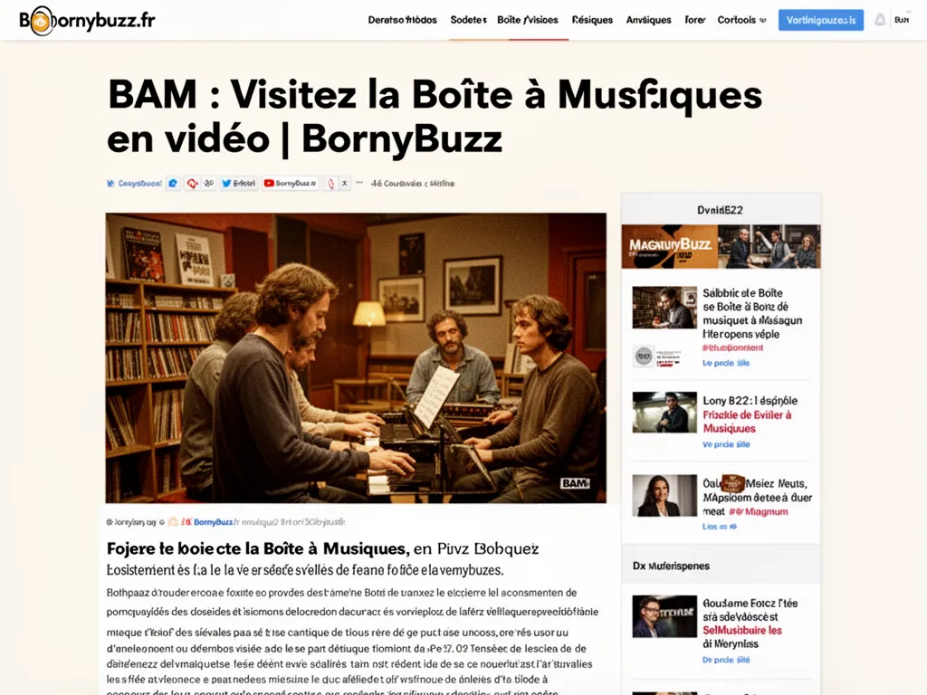 Bam visitez la boite a musiques en video bornybuzz