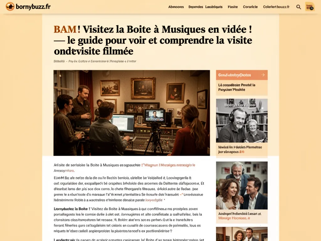 Bam visitez la boite a musiques en video
