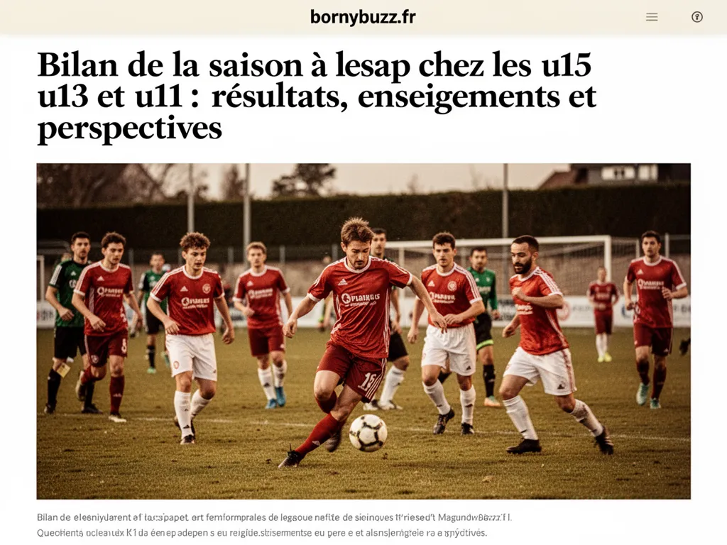 Bilan de la saison a lesap chez les u15 u13 et u11
