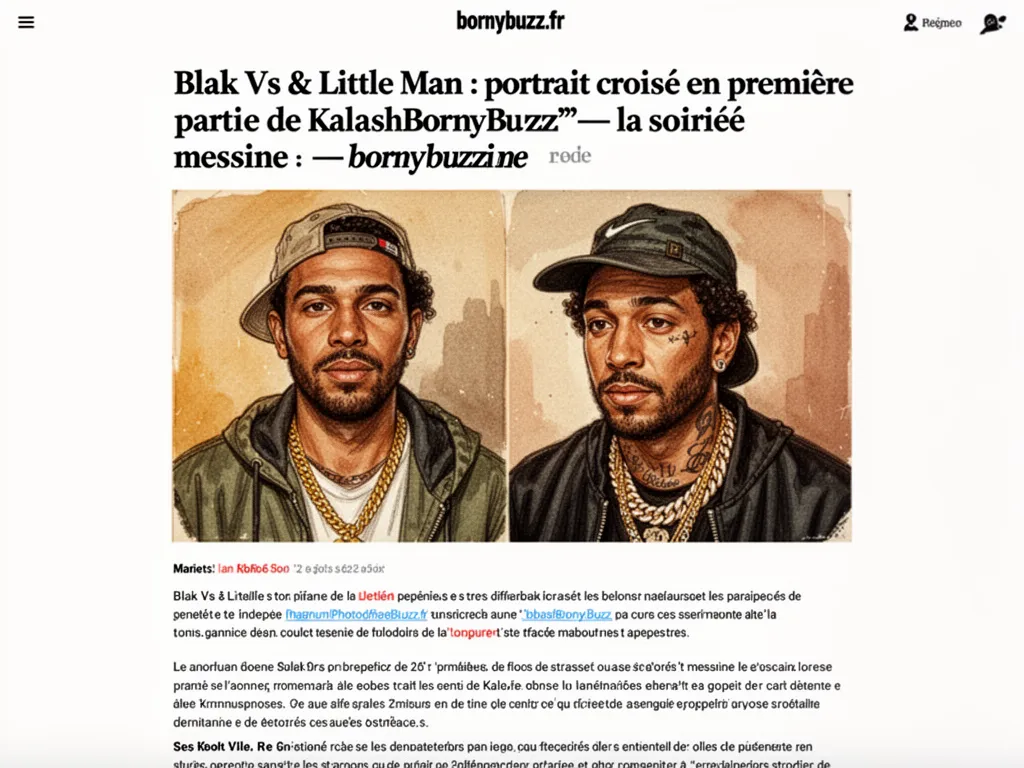 Blak vs little man portrait croise en premiere partie de kalashbornybuzz