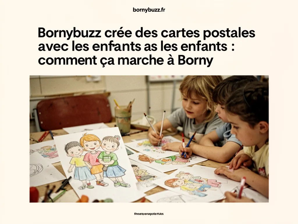 Bornybuzz cree des cartes postales avec les enfants