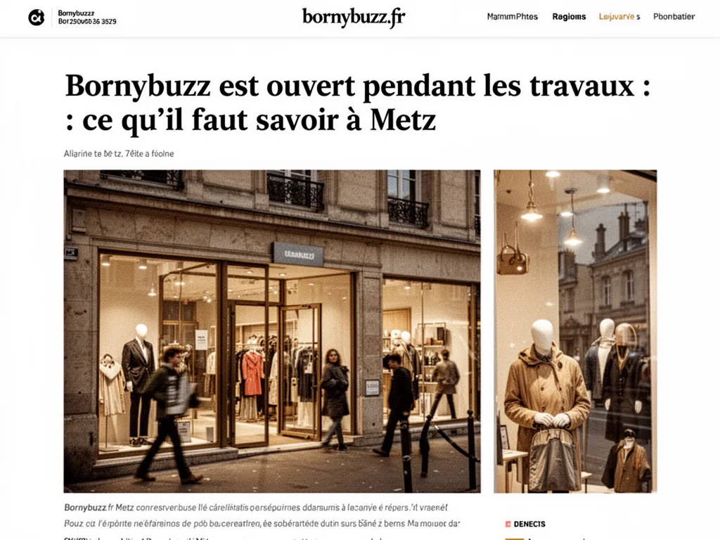 Bornybuzz est ouvert pendant les travaux