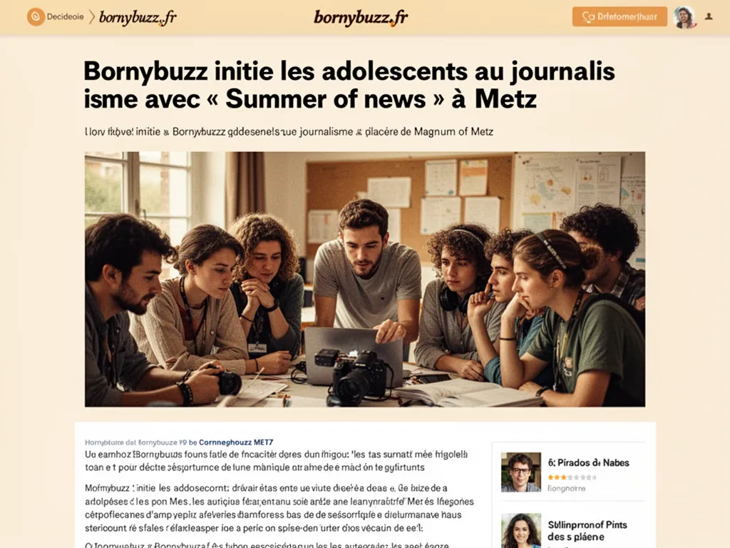 Bornybuzz initie les adolescents au journalisme avec summer of news