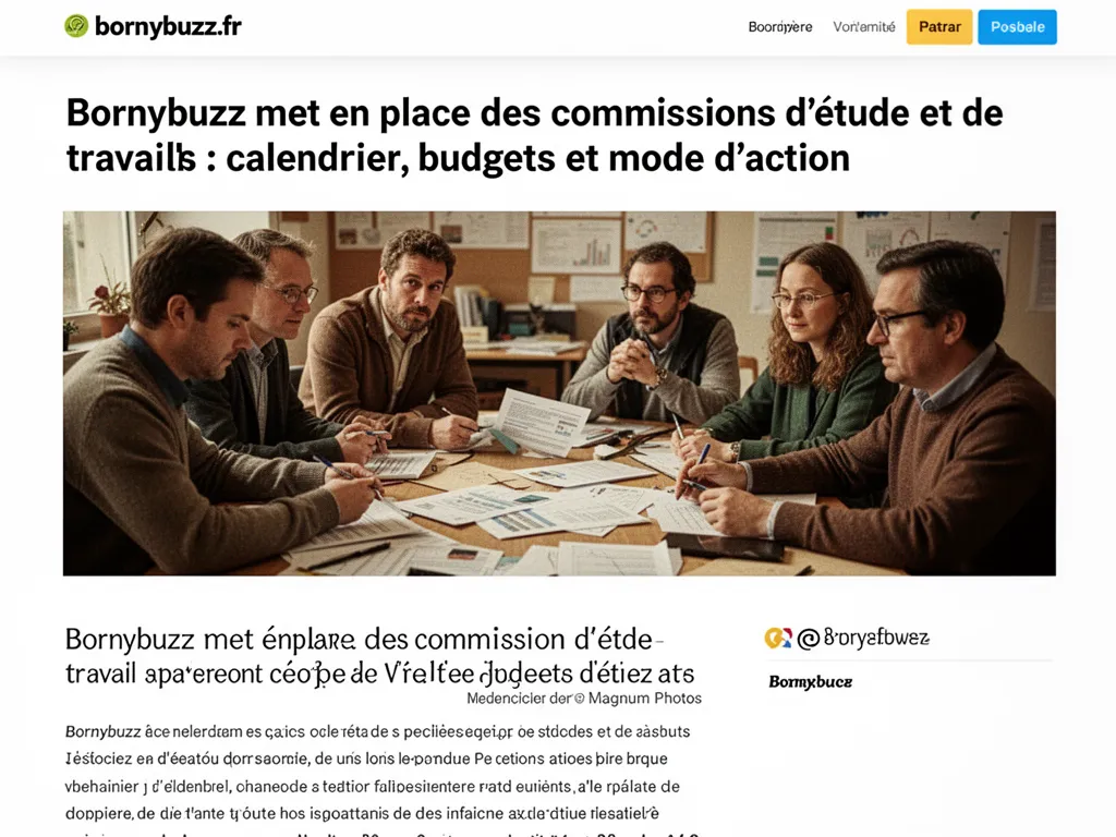 Bornybuzz met en place des commissions d etude et de travail