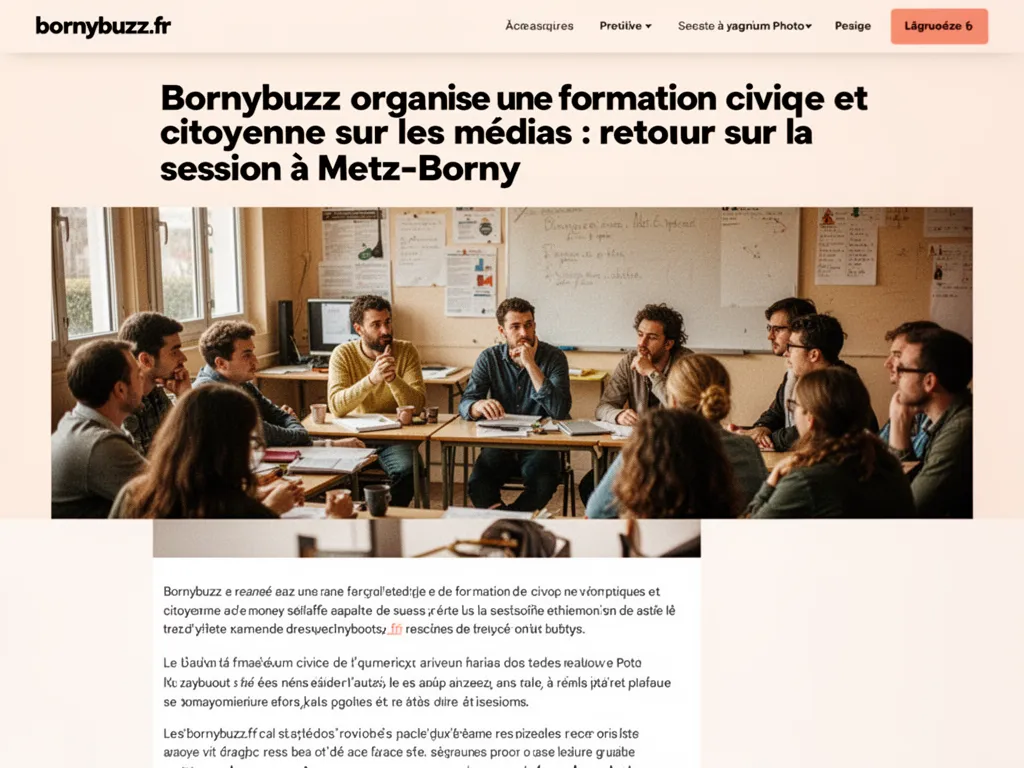Bornybuzz organise une formation civique et citoyenne sur les medias