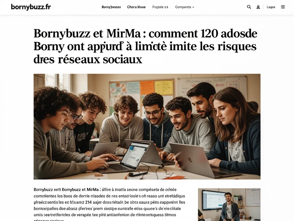 Bornybuzz partenaire de mirma sensibilisation aux dangers des reseaux sociaux pour ados metz