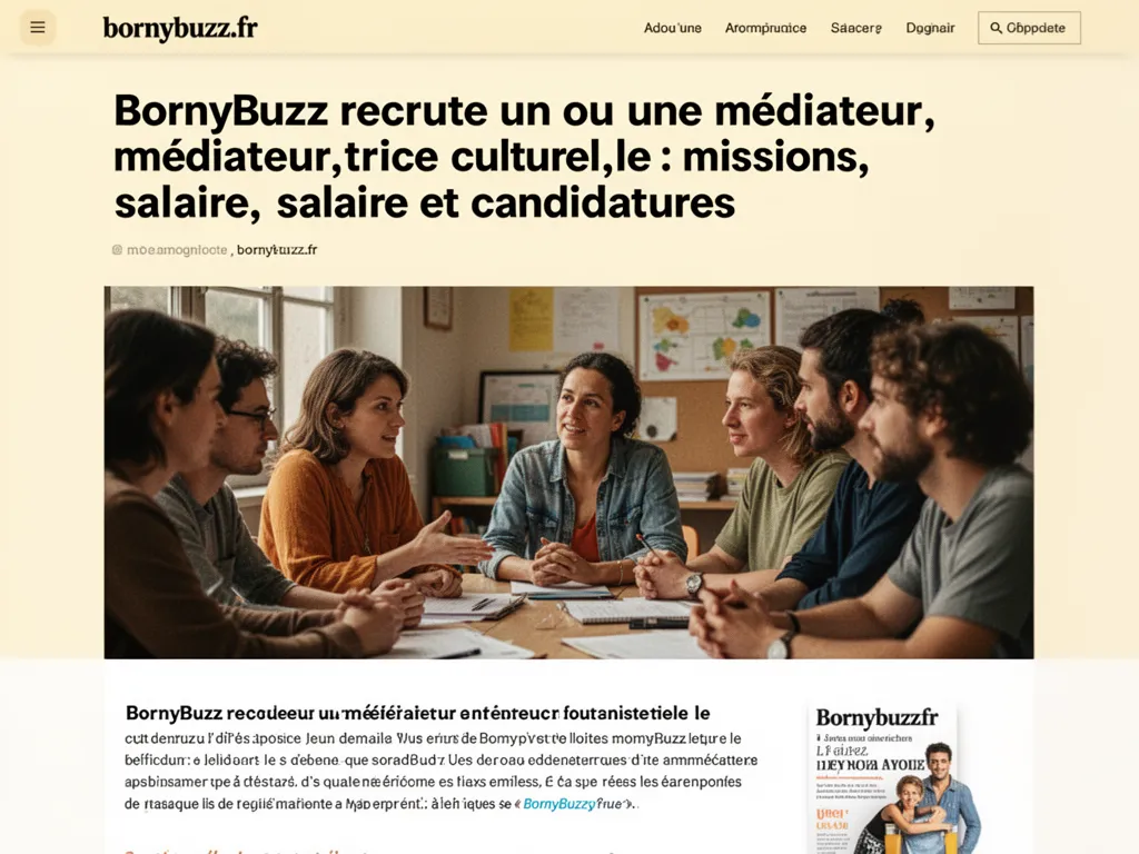 Bornybuzz recrute un ou une mediateur trice culturel le