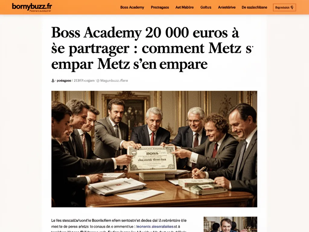 Boss academy 20 000 euros a se partager