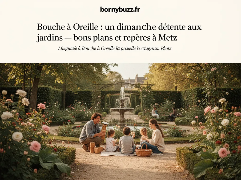 Bouche a oreille un dimanche detente aux jardins