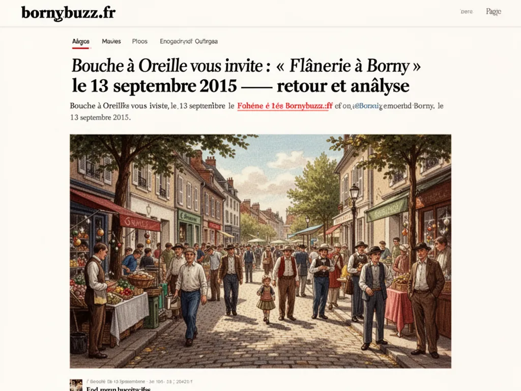 Bouche a oreille vous invite flanerie a borny le 13 septembre 2015
