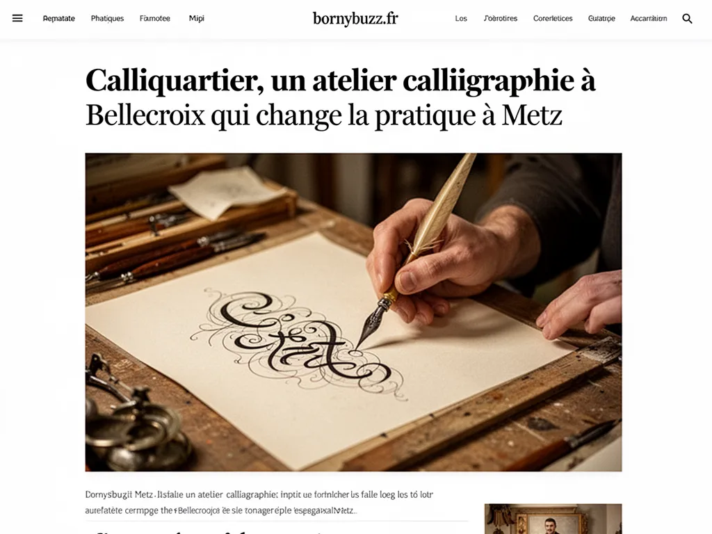 Calliquartier un atelier calligraphie a bellecroix