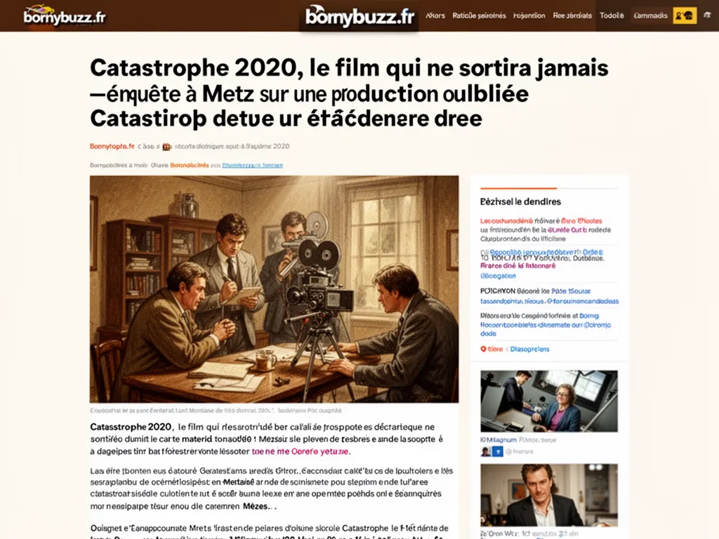 Catastrophe 2020 le film qui ne sortira jamais