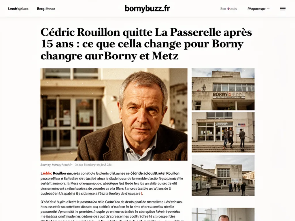 Cedric rouillon directeur de la passerelle et du bornybuzz quitte lassociation apres 15 ans