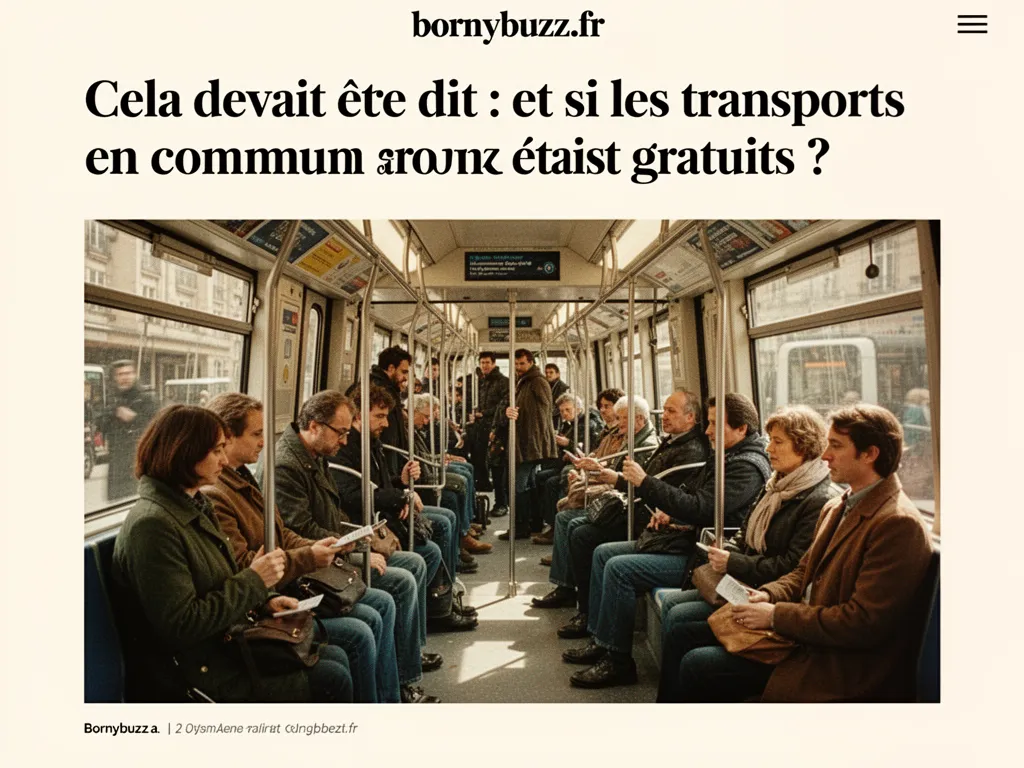 Cela devait etre dit et si les transports en commun etaient gratuits
