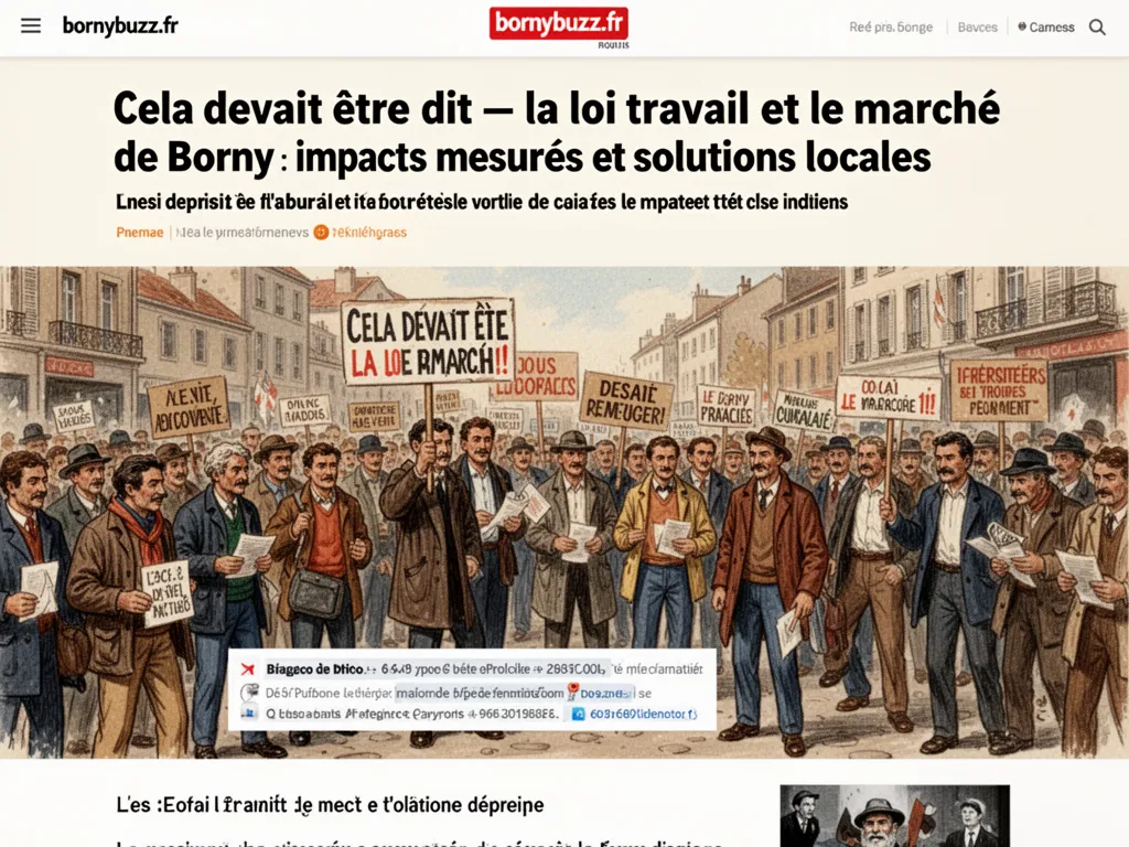 Cela devait etre dit la loi travail sur le marche de borny