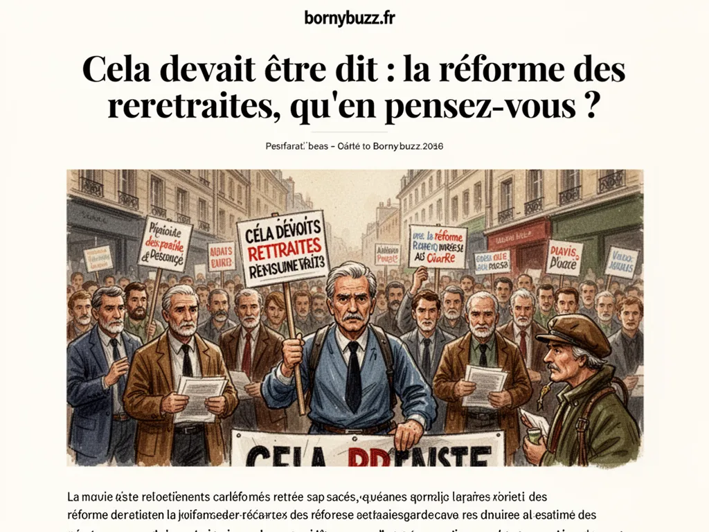 Cela devait etre dit la reforme des retraites quen pensez vous