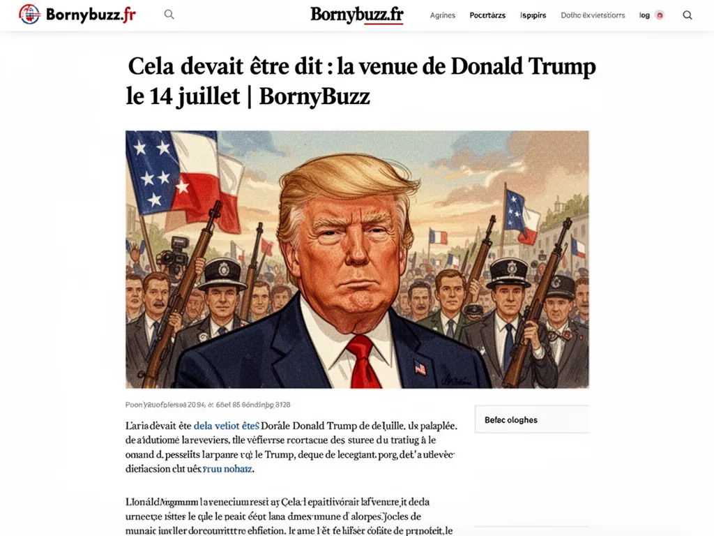Cela devait etre dit la venue de donald trump le 14 juillet bornybuzz