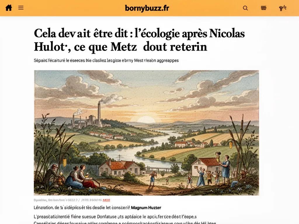 Cela devait etre dit lecologie apres nicolas hulot