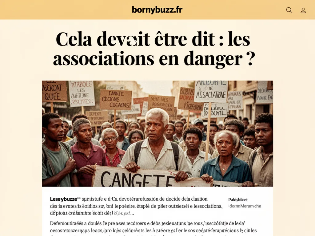 Cela devait etre dit les associations en danger