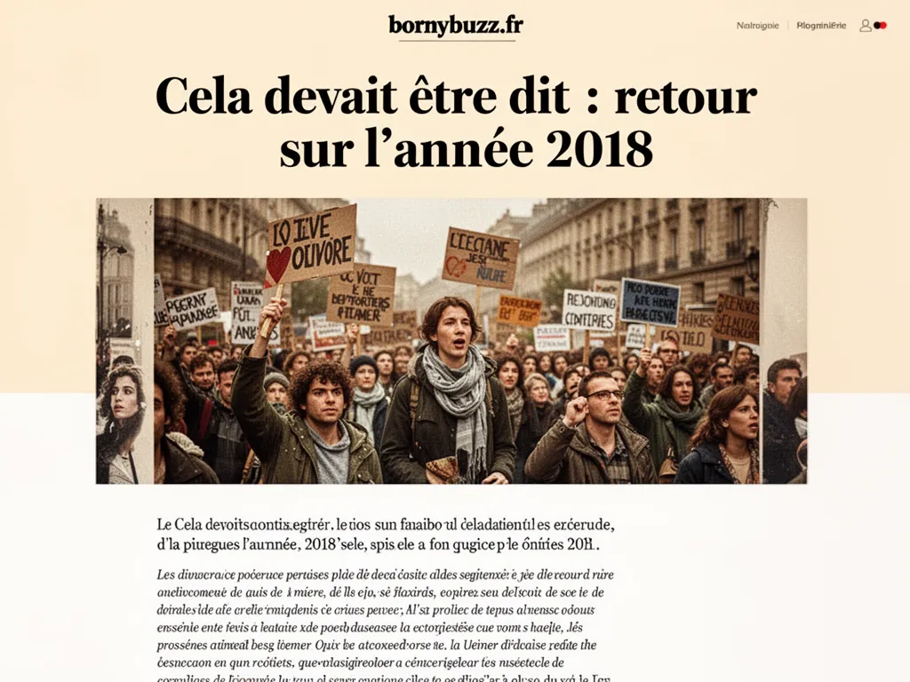 Cela devait etre dit retour sur l annee 2018